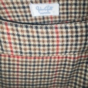 Brandy Melville Plaid Mini Skirt in Tan, Black & Red